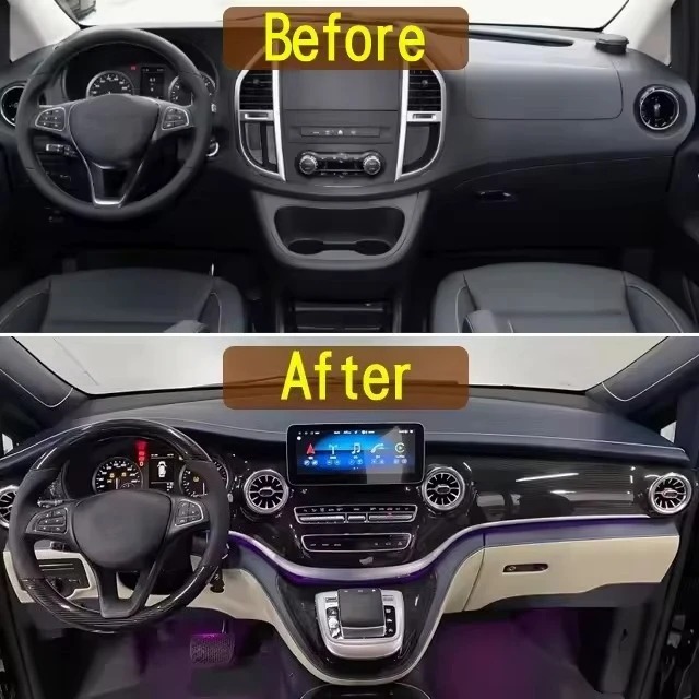 Upgrade Center Automobile Console Modified Instrument Panel with Touch Screen for  Vclass Vito W447